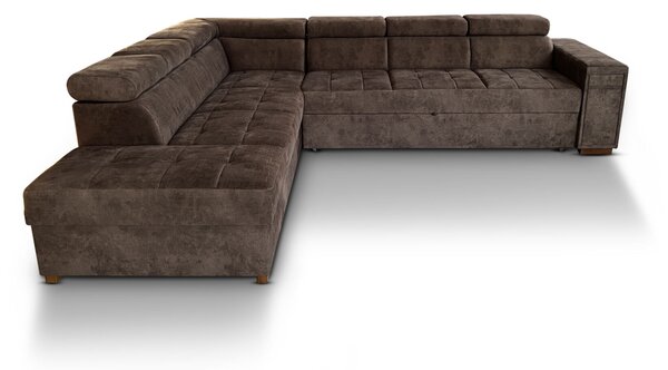 Narożnik rozkładany, kanapa narożna Luton 320x200 + 50 cm pufa