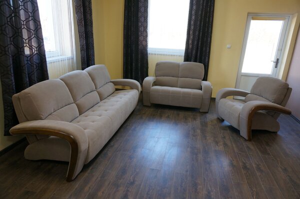 Zestaw mebli do salonu, komplet wypoczynkowy 3+2+1 Apollo 3 os + 2 os kanapa i fotel