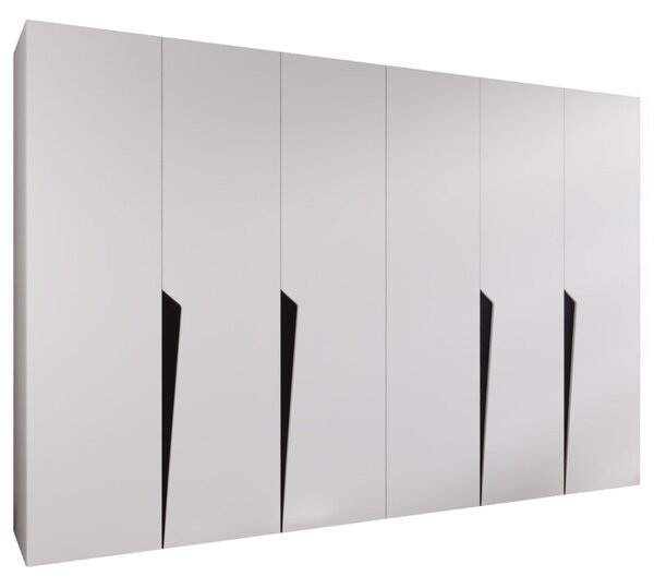 Szafa uchylna otwierana Piano 1 300 (2x150) wys. 202 cm biaÅy + u. czarny