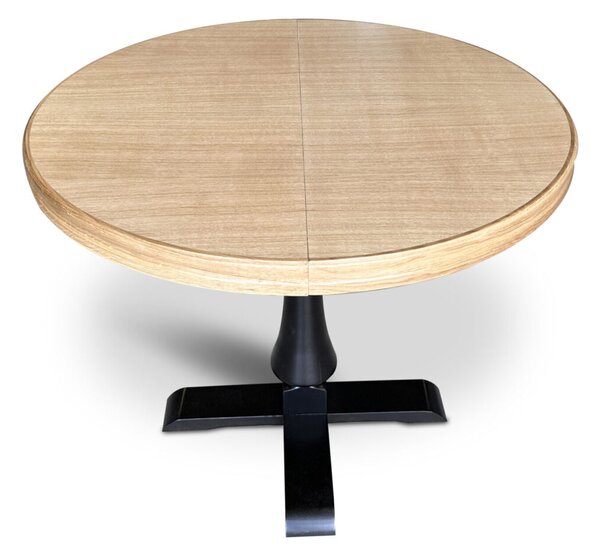 Stół okrągły rozkładany fi 100 cm + 40 cm Cezary w dwóch kolorach