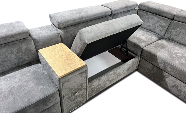 Narożnik Podkowa ?U? 300/350/200 cm Magnum I z funkcją Relax i barkiem