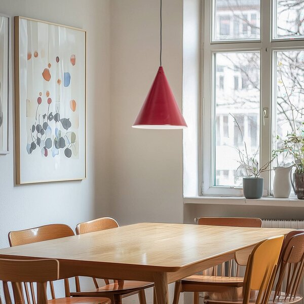Lampa wisząca Form ALDEX, możliwość ściemniania, czerwony, salon / jadalnia, metal