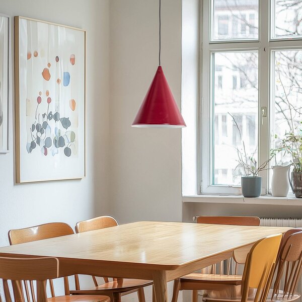 Lampa wisząca Form ALDEX, możliwość ściemniania, czerwony, salon / jadalnia, metal