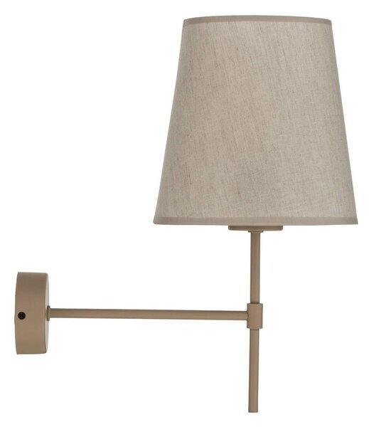 Kinkiet Elizabeth TK Lighting, możliwość ściemniania, kremowy / amber, salon / jadalnia, tkanina / materiał / jedwab, nowoczesny