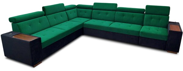 Narożnik rozkładany, kanapa narożna 280/330 cm Tulum IV 1x relax elektryczny