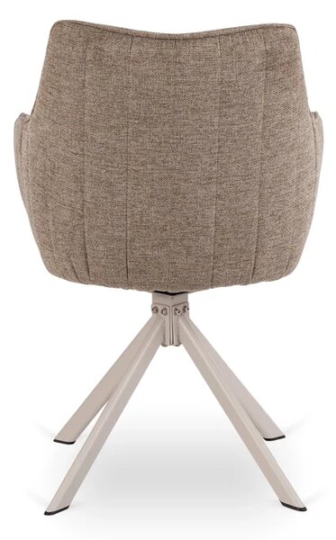 Zestaw Stół Rozkładany VERONA 160-240 cm Biały Marmur/Kaszmir i 4 Krzesła ASPEN 2 Beżowe