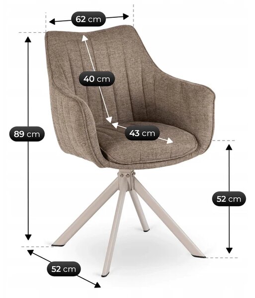 Zestaw Stół Rozkładany VERONA 160-240 cm Biały Marmur/Kaszmir i 4 Krzesła ASPEN 2 Beżowe