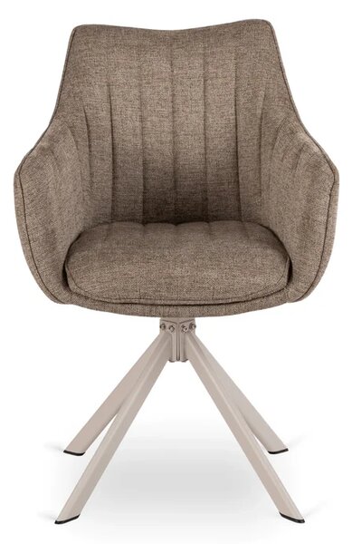 Zestaw Stół Rozkładany VERONA 160-240 cm Biały Marmur/Kaszmir i 4 Krzesła ASPEN 2 Beżowe