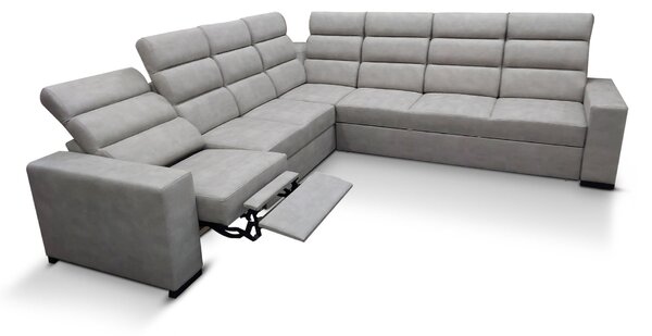 Narożnik rozkładany, kanapa narożna 320/310 cm Peru z Relaxem elektryczny