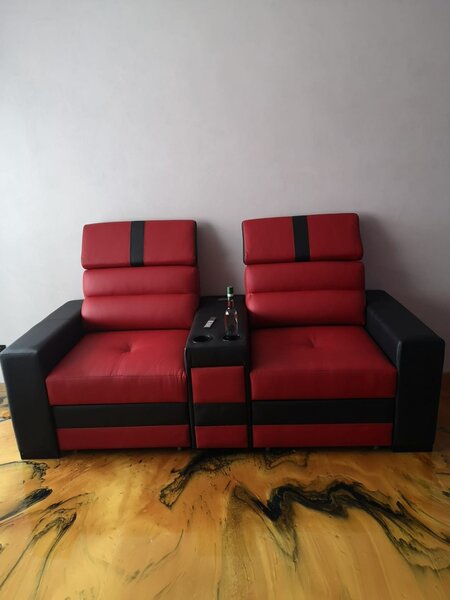 Kanapa z funkcjami relax, kanapa z barkiem Haga 2 x uchwyt na kubek