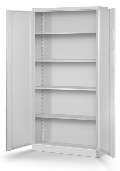 Szafa biurowa metalowa na akta z zamkiem szyfrowym szara, 900x1850x400 mm: DANIEL
