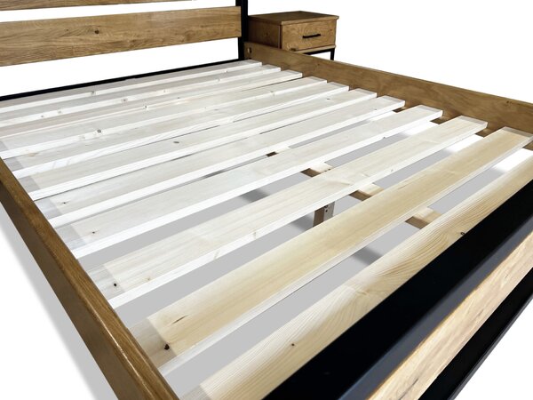 Łóżko metalowe 140x200 cm łóżko do sypialni Karmel LOFT
