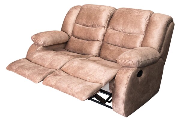 Sofa 2 osobowa, kanapa skórzana Borys 2 x relax manualny 100% Skóra naturalna