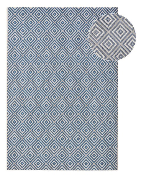 Niebieski dywan odpowiedni na zewnątrz NORTHRUGS Karo, 160x230 cm
