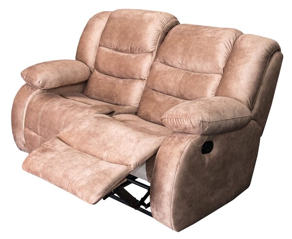 Sofa 2 osobowa, kanapa skórzana Borys 2 x relax manualny 100% Skóra naturalna