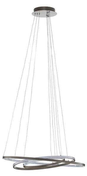 Lampa Wisząca Lucande, Ezana, ściemnialny, szary, salon, metal, nowoczesny