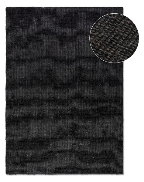 Czarny dywan z juty 80x150 cm Bouclé – Hanse Home