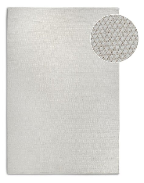 Kremowy dywan z mieszanki wełny tkany ręcznie 80x150 cm Pradesh Natural White – Elle Decoration