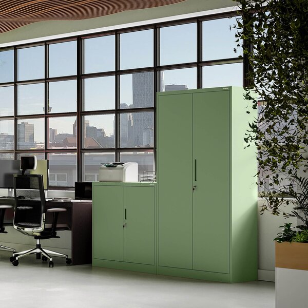 Szafka metalowa BEATA, 900 x 930 x 400 mm, Fresh Style: pastelowy zielony