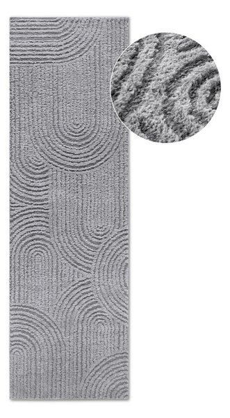 Szary chodnik 80x240 cm Chappe Light Grey – Elle Decoration