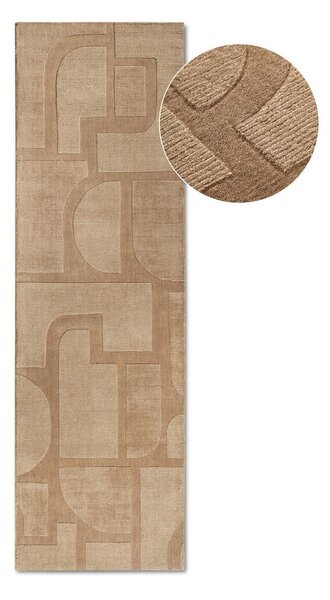 Beżowy wełniany chodnik tkany ręcznie 80x250 cm Alexis – Villeroy&Boch