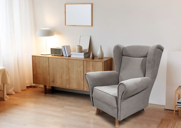Fotel Uszak Lord w minimalistyczny designie