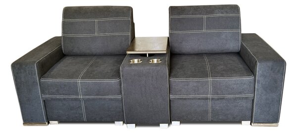 ZESTAW WYPOCZYNKOWY: Kanapa 3 osobowa z funkcją spania + sofa 2 osobowa z barkiem