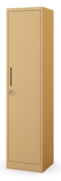 Szafa biurowa metalowa na akta, wąska, beżowa, 450x1850x400 mm: ALEX Fresh Style