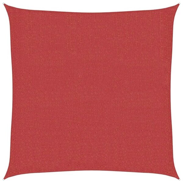 Żagiel przeciwsłoneczny, 160 g/m², czerwony, 2,5x2,5 m, hdpe