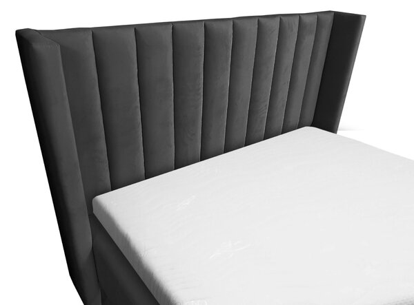 Łóżko tapicerowane ANJA 140x200 cm ze stelażem w stylu Glamour