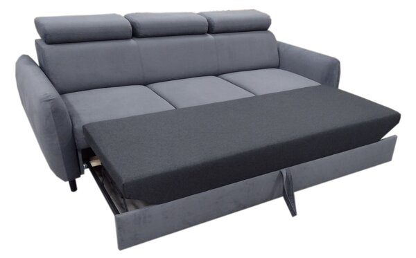 Sofa trzyosobowa Andora z funkcją spania i regulowanymi zagłówkami