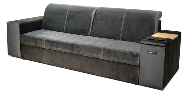 Trzyosobowa sofa rozkładana Gazebo z barkiem w tk. łatwoczyszczącej