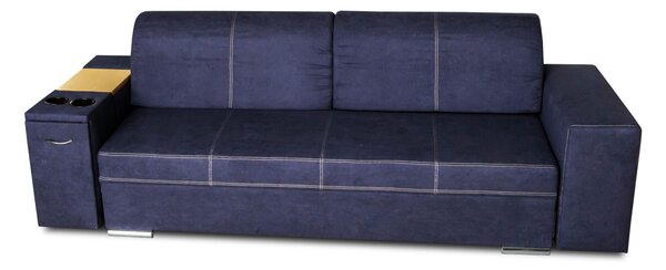 Trzyosobowa sofa rozkładana Gazebo z barkiem w tk. łatwoczyszczącej