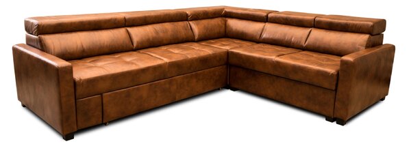 Skórzany narożnik rozkładany 280/240 cm INFINITY VIII 100% skóra naturalna