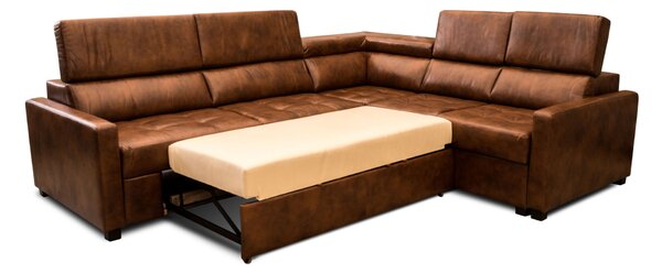 Skórzany narożnik rozkładany 280/240 cm INFINITY VIII 100% skóra naturalna