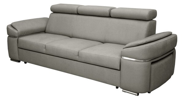 Trzyosobowa sofa rozkładana Alabama I + podnóżek w tkaninie łatwoczyszczącej