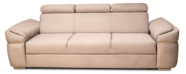 Trzyosobowa sofa rozkładana Alabama I + podnóżek w tkaninie łatwoczyszczącej