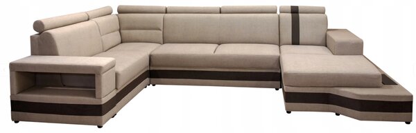 Narożnik Podkowa "U" 200/350/180cm OMEGA z dodatkowymi półeczkami z tyłu