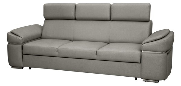 Trzyosobowa sofa rozkładana Alabama I + podnóżek w tkaninie łatwoczyszczącej