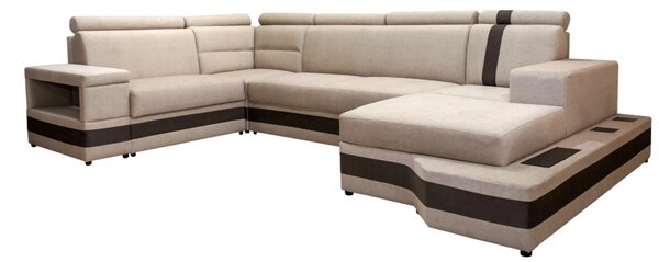 Narożnik Podkowa "U" 200/350/180cm OMEGA z dodatkowymi półeczkami z tyłu