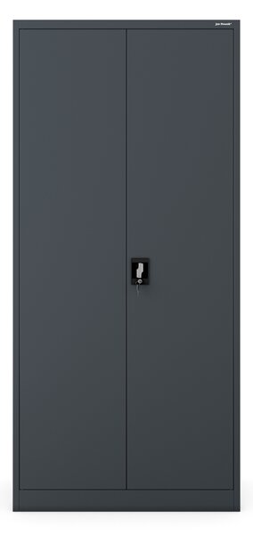 Szafa metalowa na dokumenty biurowa, wysoka, antracytowa, 900x1950x400 mm: JAN H