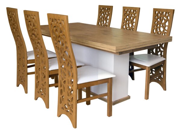 Stół rozkładany SJ10 wym. 160 x 88 cm + 2 x 40 cm wkładka