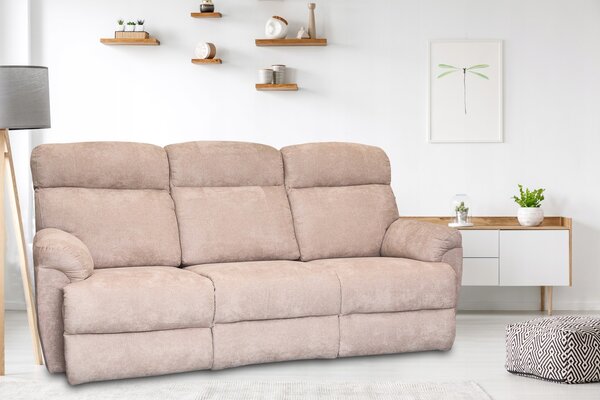 Trzyosobowa sofa wypoczynkowa MONACO 2 x relax manualny