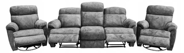 Trzyosobowa sofa wypoczynkowa MONACO 2 x relax manualny