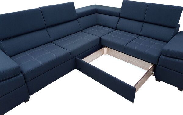 Narożnik INFINITY I 300/260 cm funkcja spania, ruchome zagłówki w tkaninie plamoodpornej