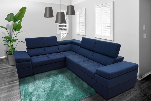 Narożnik INFINITY I 300/260 cm funkcja spania, ruchome zagłówki w tkaninie plamoodpornej