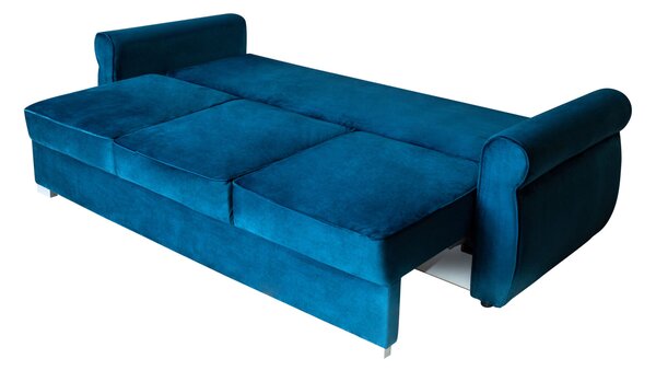 SOFA 3- osobowa EMILY z funkcją spania i pojemnikiem na pościel w tkaninie Premium