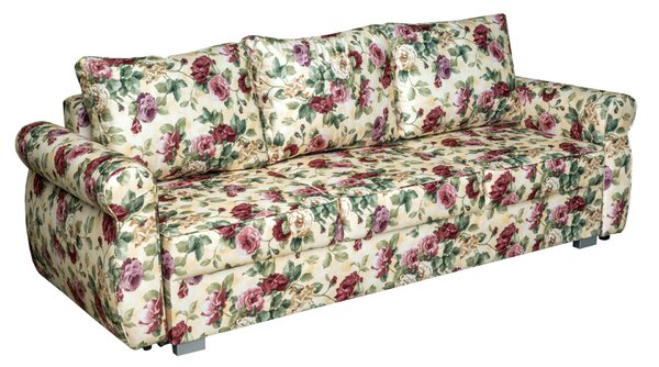 3 os. Sofa EMILY z funkcją spania i pojemnikiem na pościel, styl angielski
