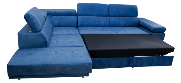 Narożnik KRIS I 280/210 cm w tkaninie plamoodpornej/ funkcja spania / regulowane zagłówki