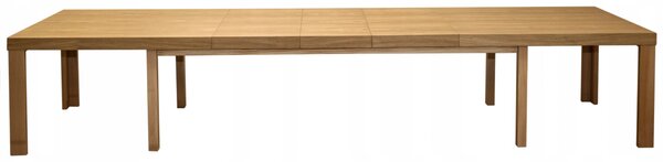 Duży drewniany stół Jules 250/100 cm + 3 wkładki 50 cm